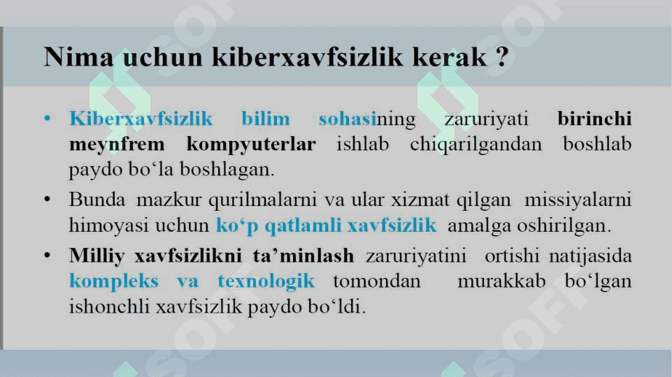 MILLIY VA XALQARO DARAJADA KIBERXAVFSIZLIK 3