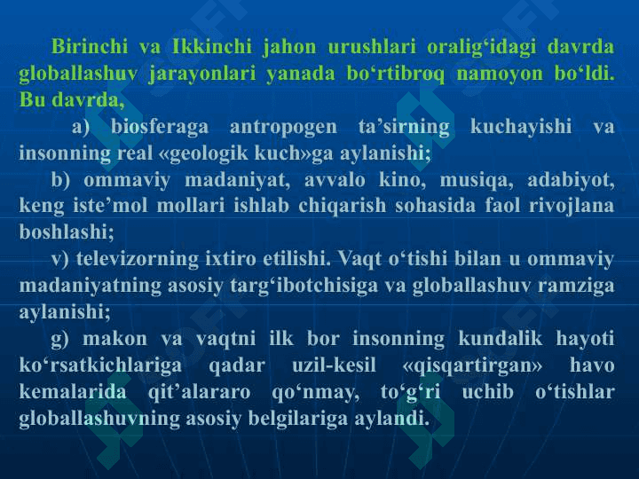 Global jarayonlar va barqaror taraqqiyot falsafasi 8