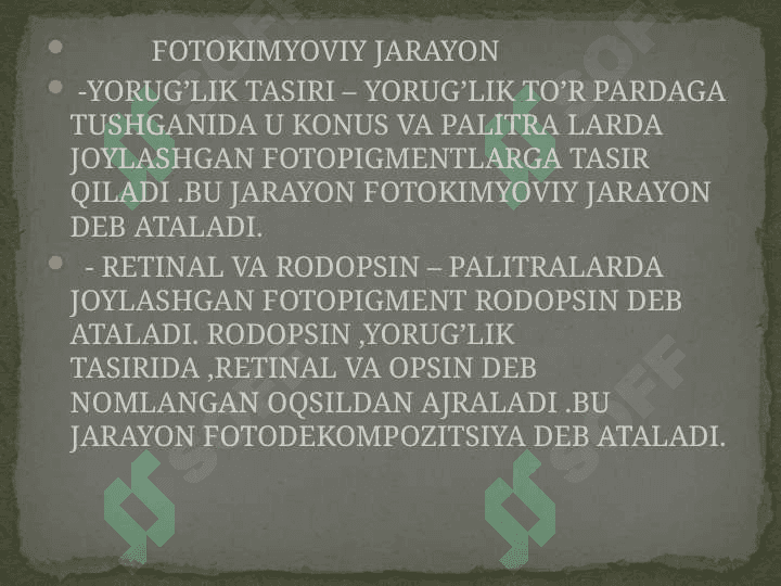Toʻr pardadagi foto kimyoviy jarayon 6
