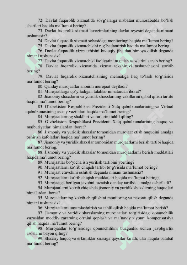 Adliya vazirligi organiga ishga kirish  uchun nomzodlarga 500 ta savollar jamlanmasi🎉 4