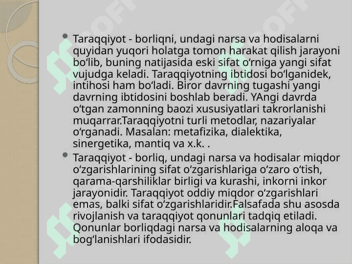 FALSAFANING RIVOJLANISH NAZARIYASI.DIALEKTIKA 5
