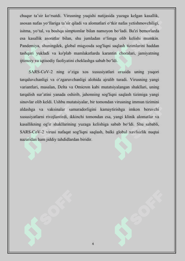 Koronavirus Sars Cov-2 genomining tuzulishi va uziga xos xususiyatlari 4