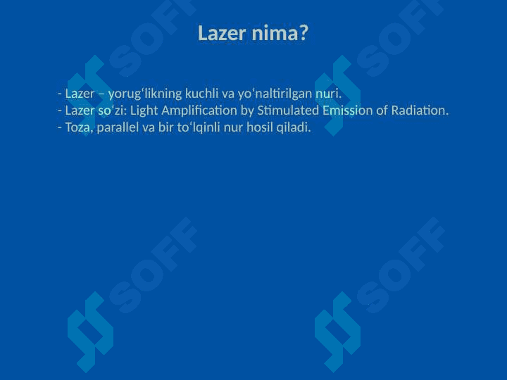 Uzunlikni õlchashda lazrning qoʻllanilishi 3