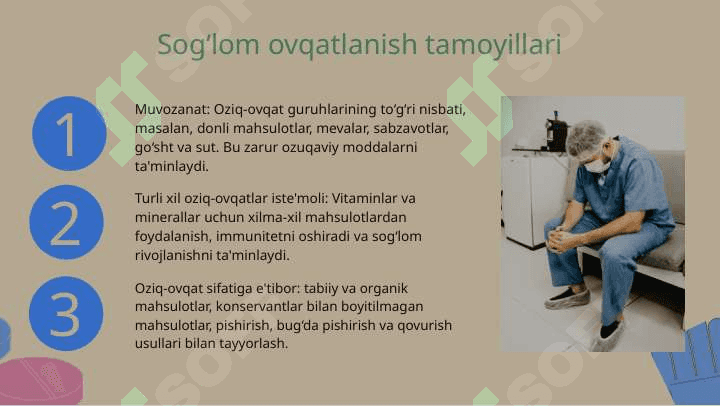 Mavzu: Ovqatlanish gigiyenasi. Ovqatlanishni toʻg'ri tashkil qilish. Ovqatdan zaharlanish. 3