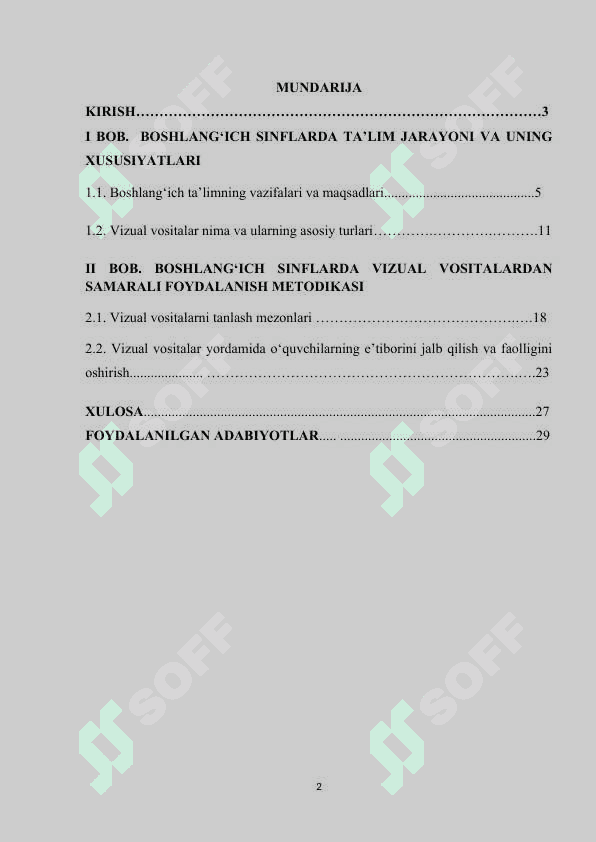 BOSHLANG‘ICH SINFLARDA VIZUAL VOSITALARDAN SAMARALI FOYDALANISH 2
