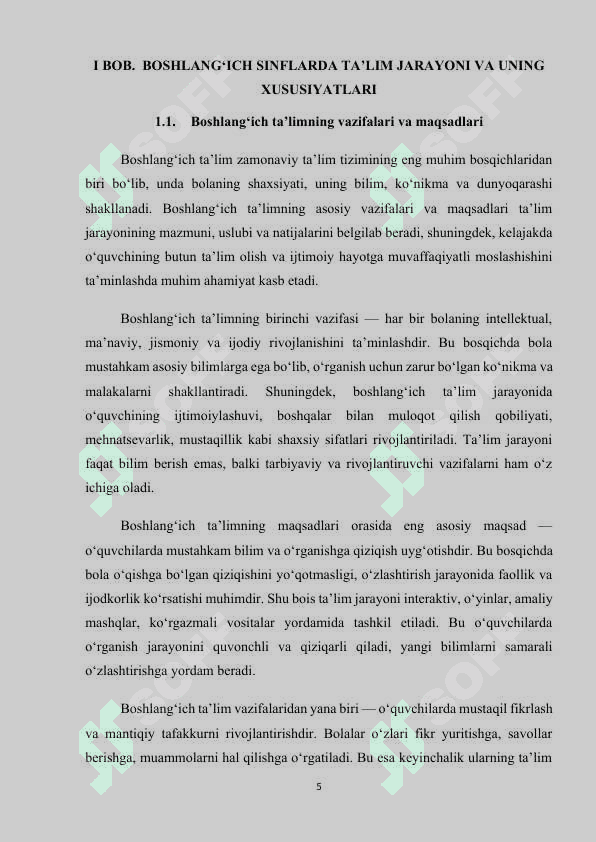 BOSHLANG‘ICH SINFLARDA VIZUAL VOSITALARDAN SAMARALI FOYDALANISH 5