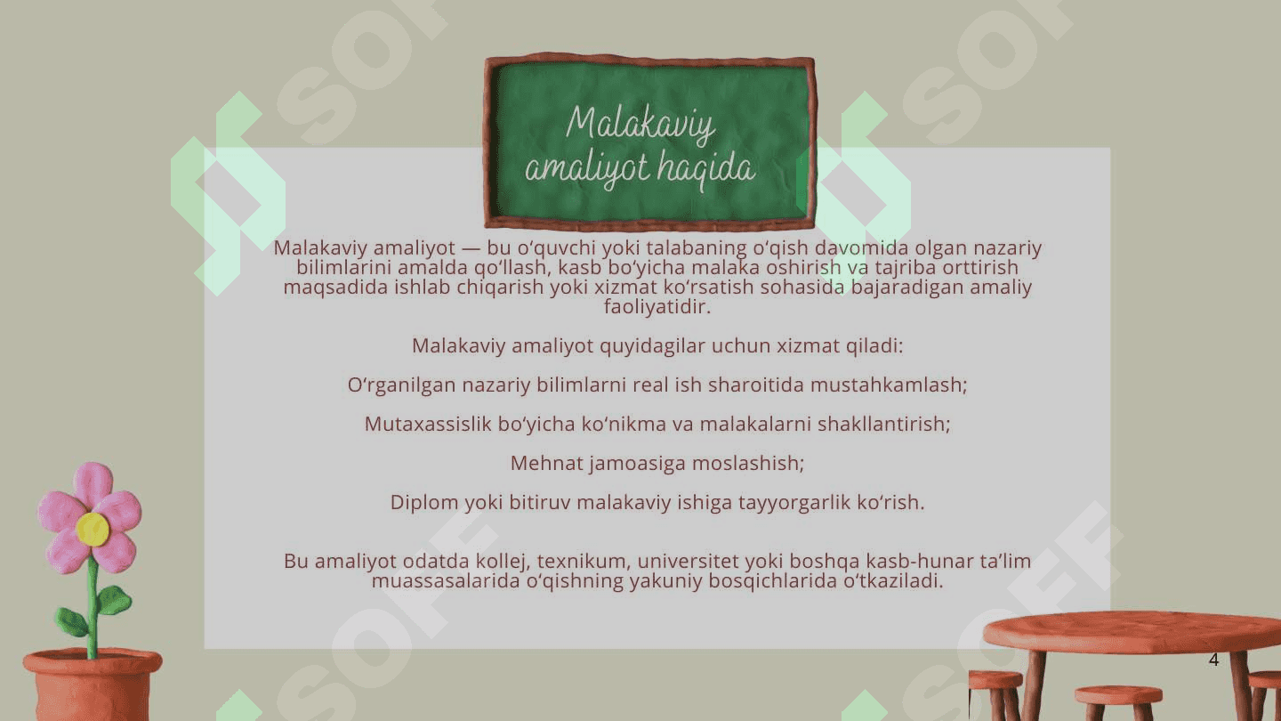 Boshlang‘ich ta‘limda malakaviy amaliyot HISOBOTI 4