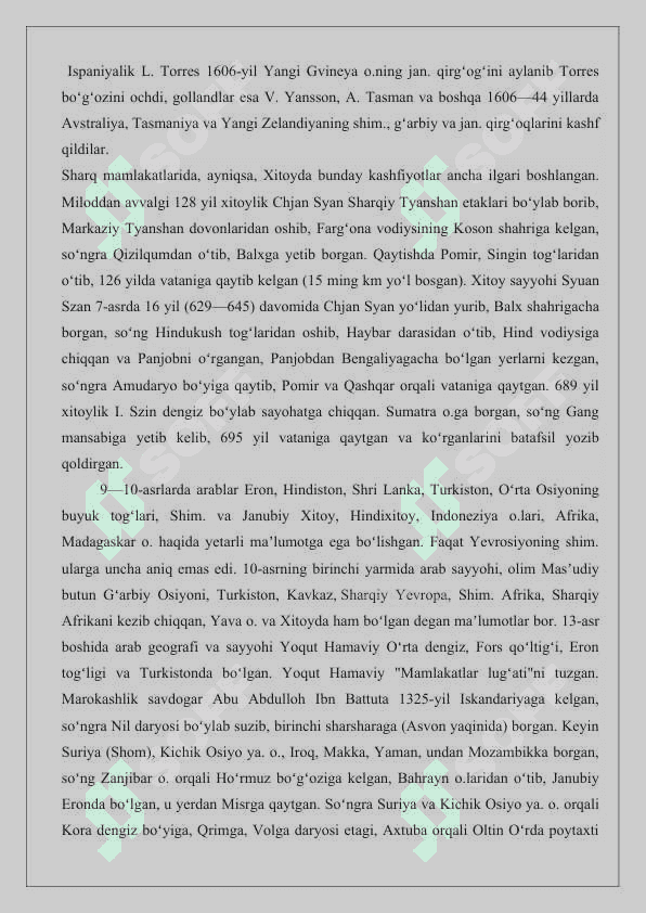 Buyuk geografik kashfiyotlar tarixini o'rganish va ma'lumotnoma tayyorlash 25 3