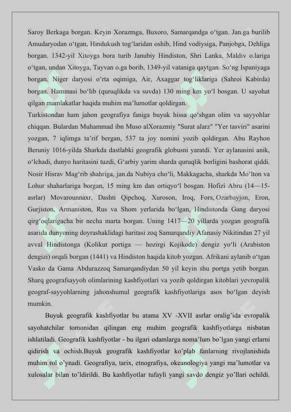 Buyuk geografik kashfiyotlar tarixini o'rganish va ma'lumotnoma tayyorlash 25 4