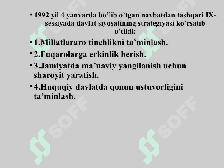 МАВЗУ: O’ZBEKISTONNING O’ZIGA XOS ISTIQLOL VA TARAQQIYOT YO’LI 5