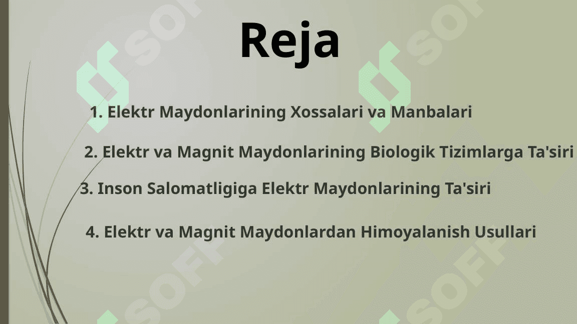 Elektr va Magnit Maydonlari va Ularni Tirik Organizmlarga Tasiri 2