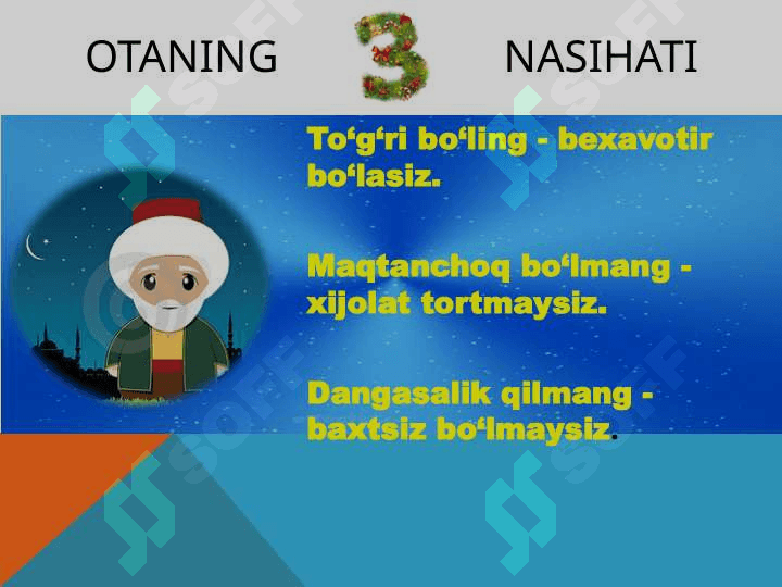 Uch og'ayni botirlar 8