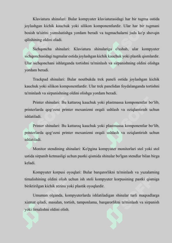 ZAMONAVIY SHINALARNNG XUSUSIYATLARI 7