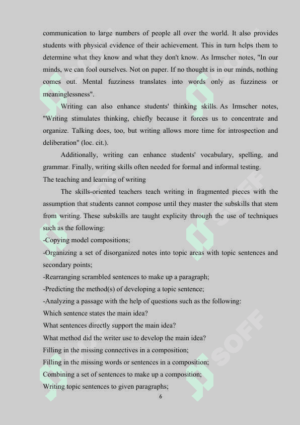 DEVELOPING WRITING SKILLS THROUGH GUIDED WRITING 6