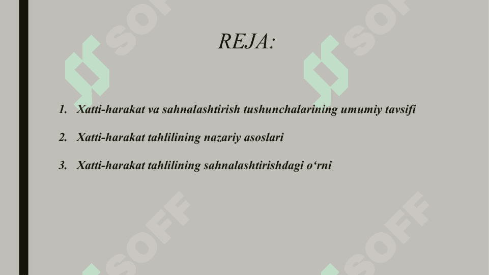 Xatti-harakat tahlili sahnalashtirish jarayonida 2