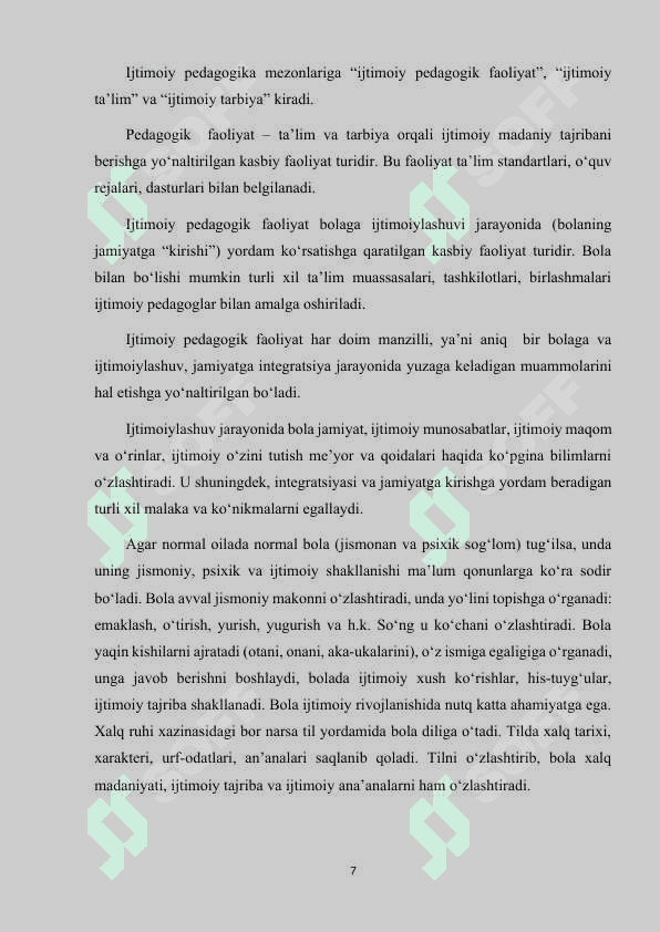 IJTIMOIY PEDAGOGIKA TAMOYILLARI 7
