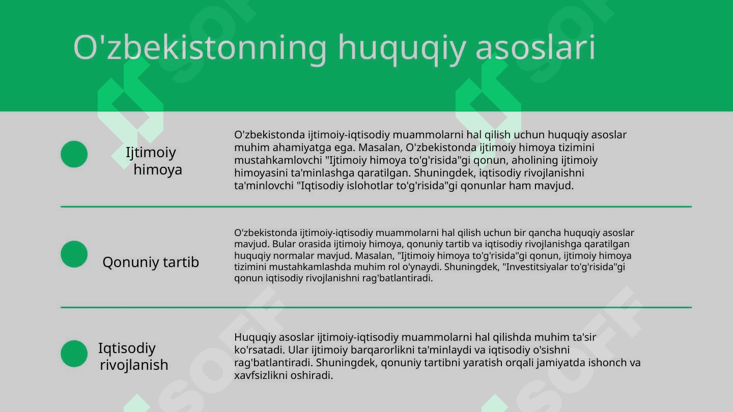 Shaxs, jamiyat va davlat munosabatlarida ijtimoiy-iqtisodiy muommolar va ularning yechimlari(O'zbekiston davlatchiligining huquqiy asoslarini namoyish etish) 6