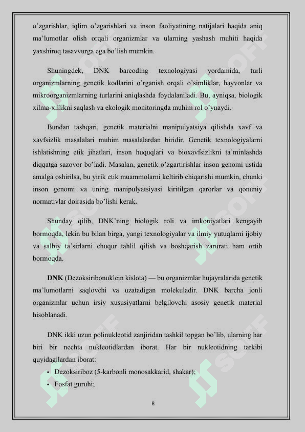 DNK va Genom Molekulasining metillanishi 8