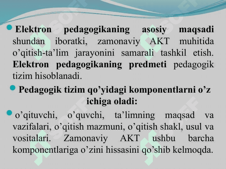 ELEKTRON PEDAGOGIKA VA UNING O‘ZIGA XOS XUSUSIYATLARI 2
