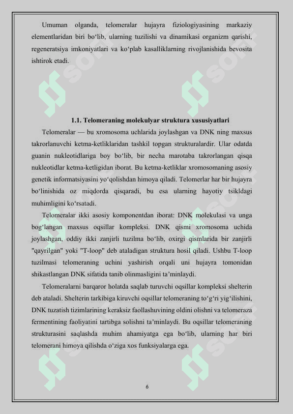 Telomerazalar 6