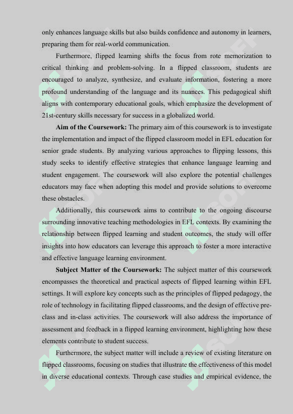 FLIPPING THE LESSON IN EFL AT SENIOR GRADES 4