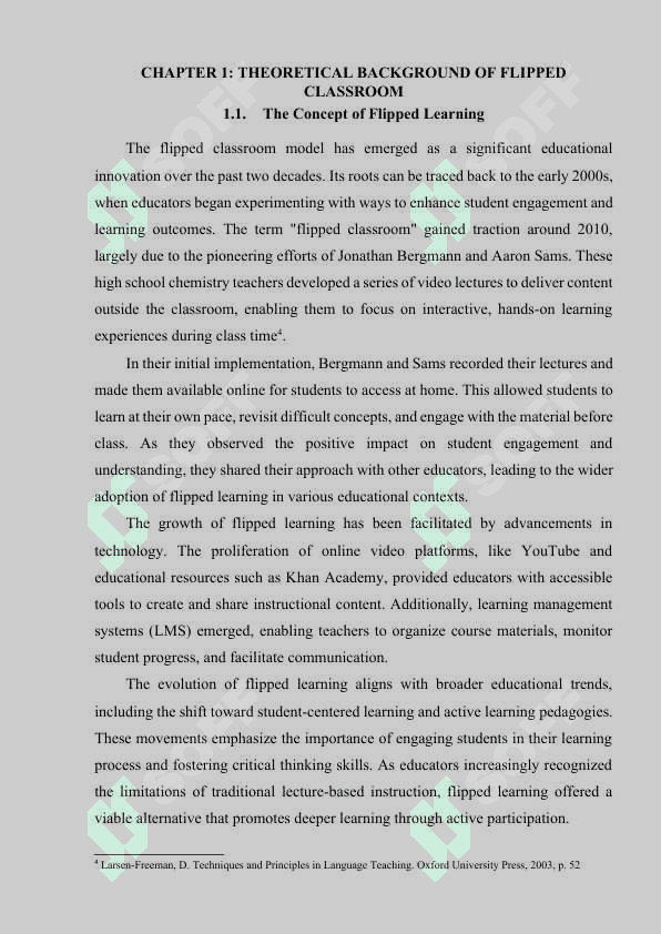 FLIPPING THE LESSON IN EFL AT SENIOR GRADES 7