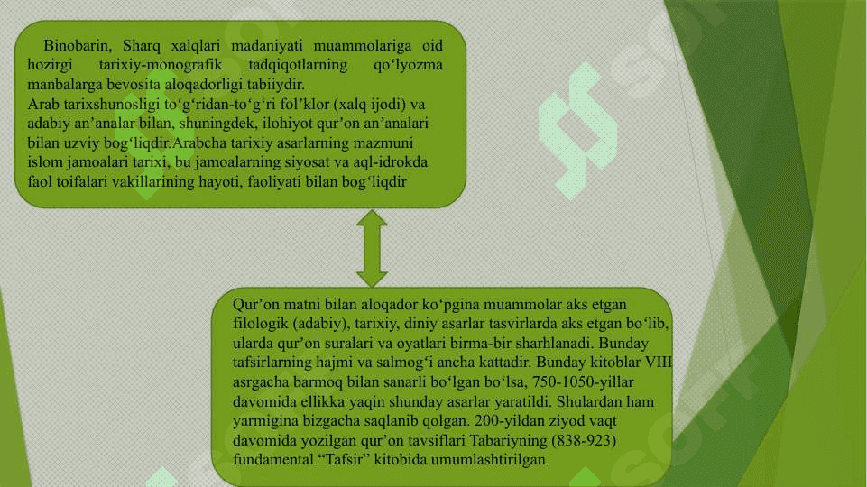 ILK OʻRTA ASRLARDA OʻRTA OSIYODA  TARIXIY BILIMLARNING RIVOJLANISHI 4