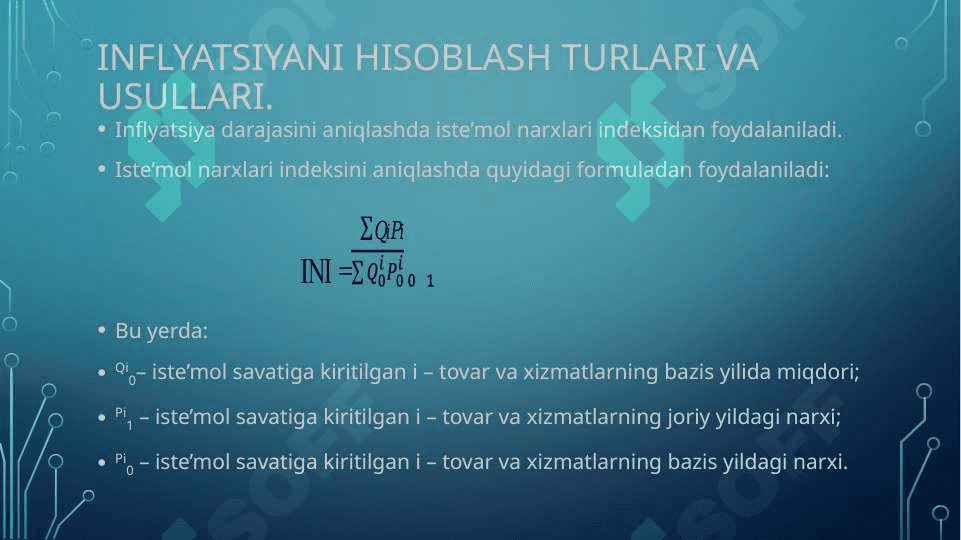inflyatsiyaning mohiyati va kelib chiqish sabablari. 7
