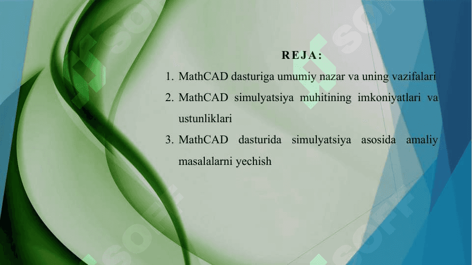 MathCAD simulyatsiya muhiti 2