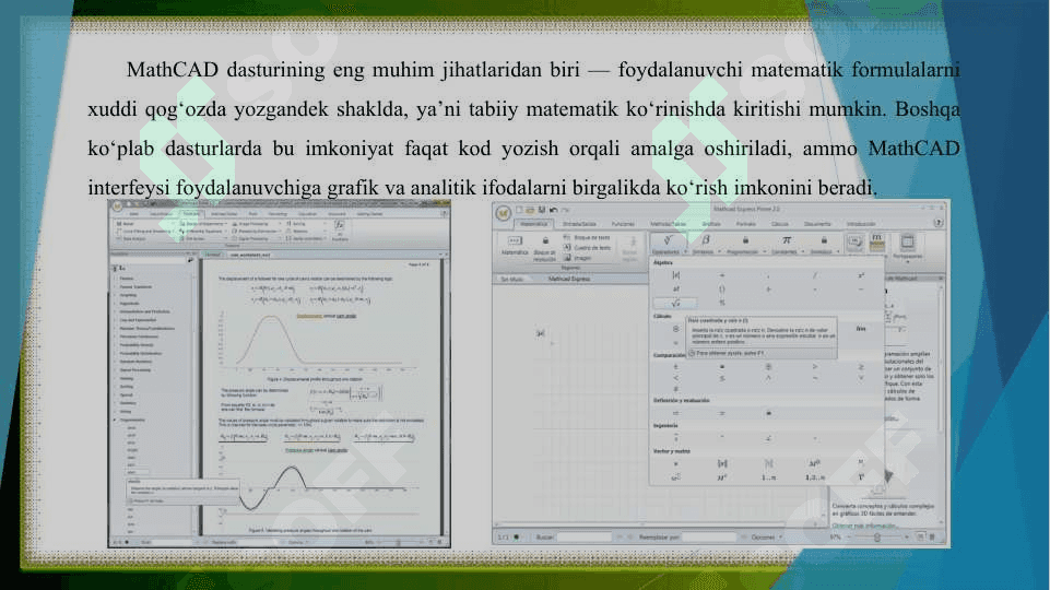 MathCAD simulyatsiya muhiti 4