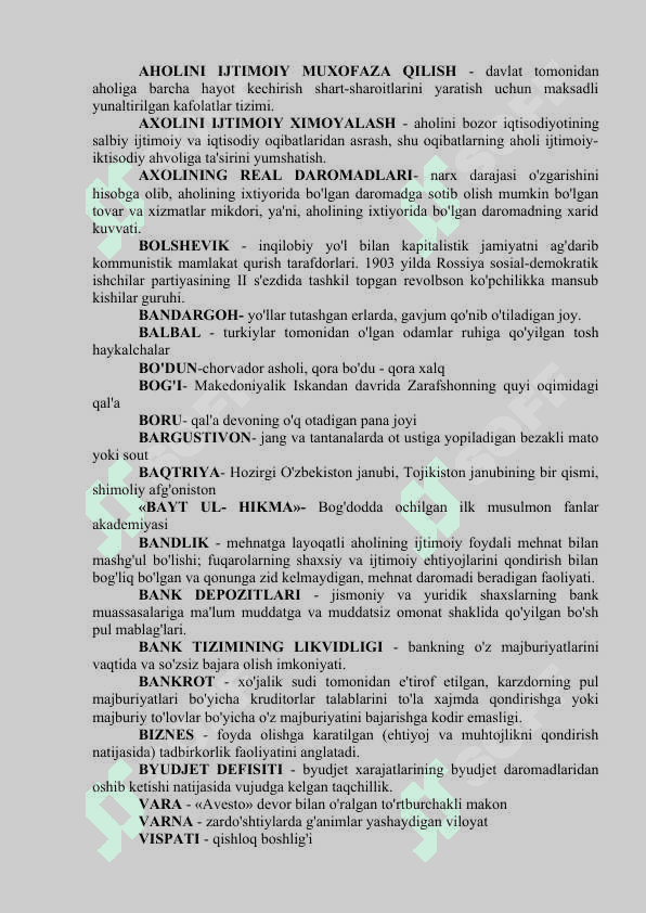 O‘ZBEKISTONNING ENG YANGI TARIXI faniga kirish mavzusida glossary 2