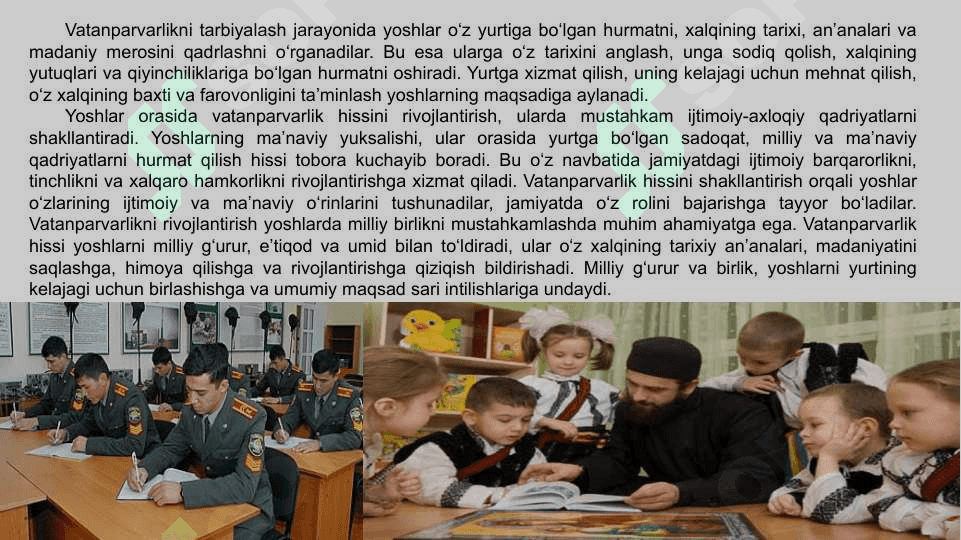 Oʻquvchilarni vatanparvarlik hissini tarbiyalash usullari 4