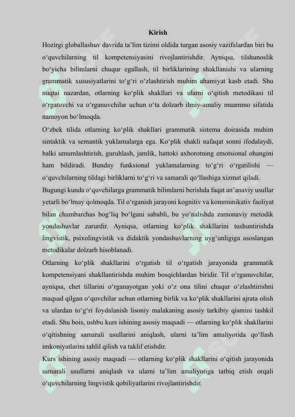 Otlarning ko‘plik shakllarini o‘qitish usullari 2