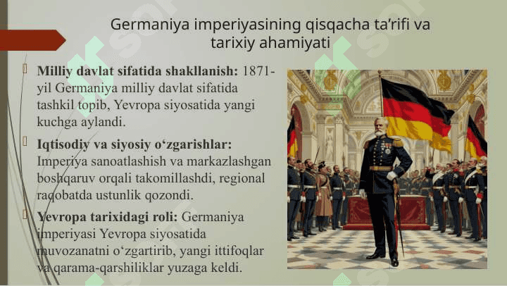 Germaniya imperiyasining tashkil topishi 2