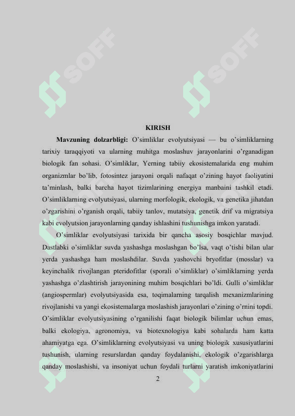 GULLI O’SIMLIKLARNING KELIB CHIQISHI 2