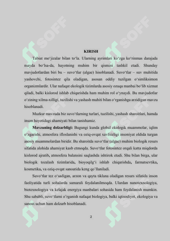 Suvo'tlari dunyosi 2