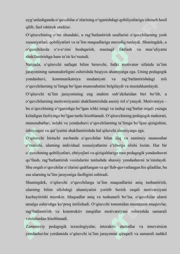 Oʻquvchilarni qoʻllab quvvatlashda ragʻbatlantirish usullari 7