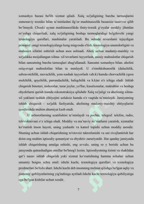 Texnologiya va dizayn fanining maqsadi va vazifalari 7