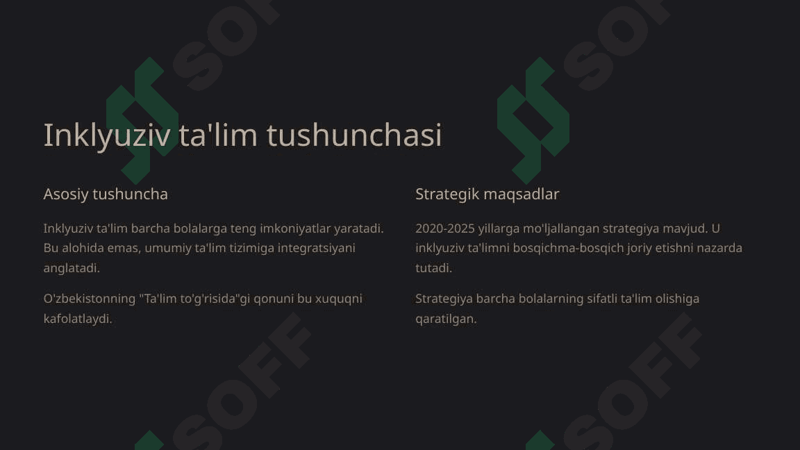 Imkoniyati cheklangan bolalarni samarali inklyuziv ta'lim olishining asosiy shartlari 3