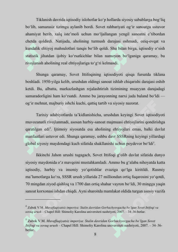 SSSR Ikkinchi Jahon urushidan so‘ng 8