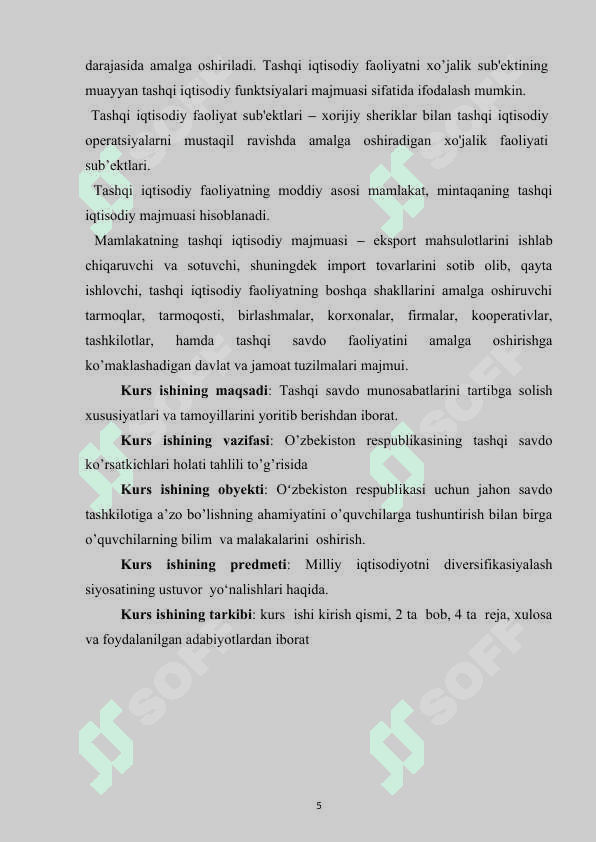 Davlatning tashqi savdo siyosati va uning boshqarish usullari 5