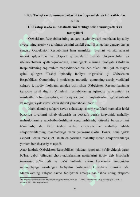 Davlatning tashqi savdo siyosati va uning boshqarish usullari 6