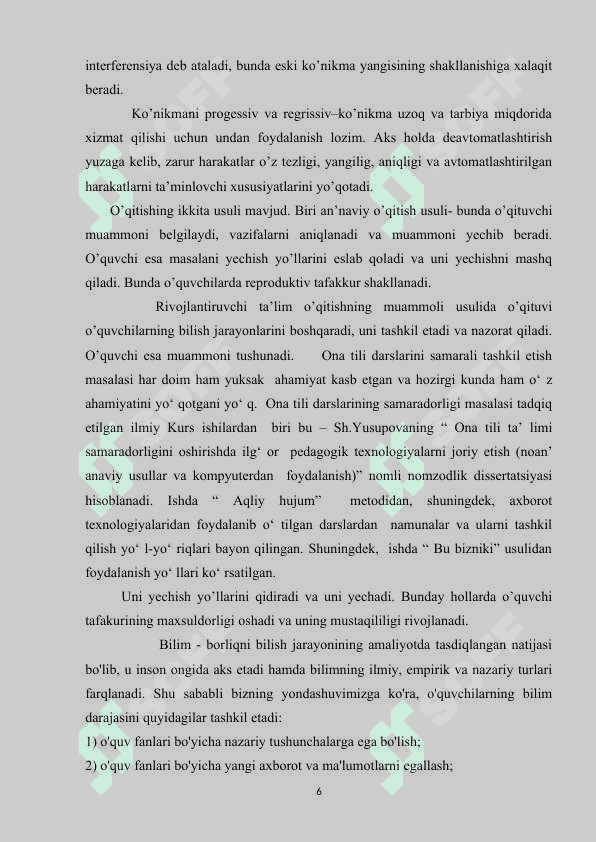 Boshlang`ich sinflarda masalani o’qitish metodikasi 6
