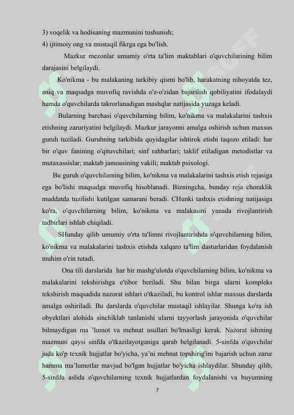 Boshlang`ich sinflarda masalani o’qitish metodikasi 7