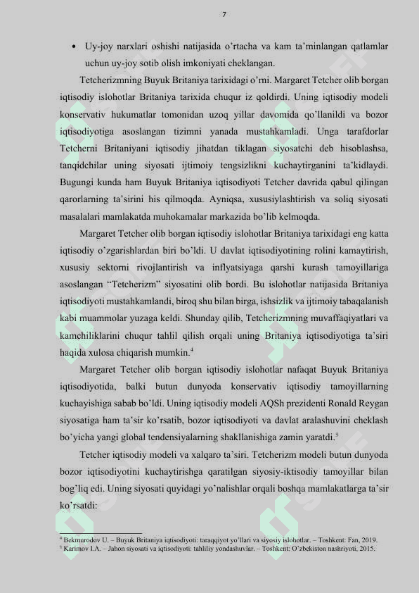 Buyuk Britaniyada M .Tetcherning ichki siyosati 8
