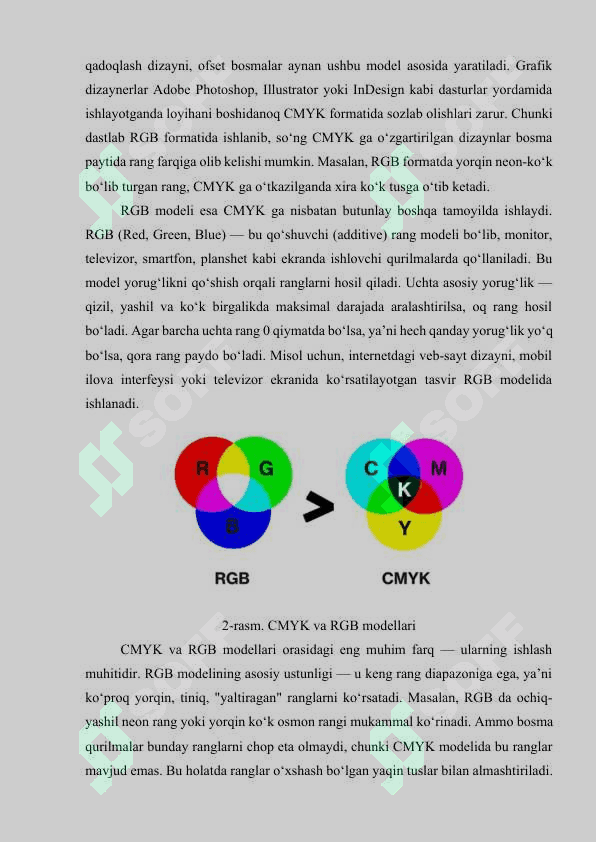 Kompyuter grafikasida CMYK modelidan foydalanish qoidalari 4