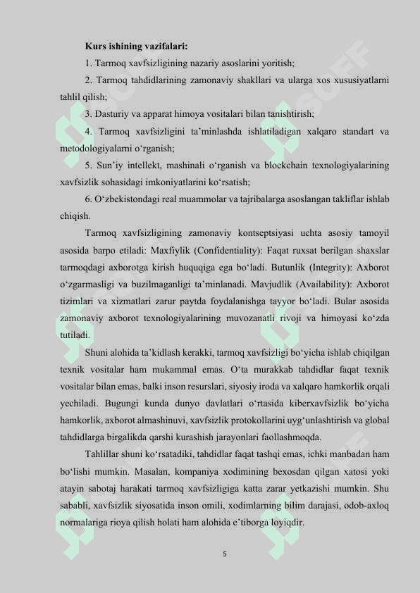 Tarmoq xavfsizligi Zamonaviy tahdidlar va himoya usullari 5