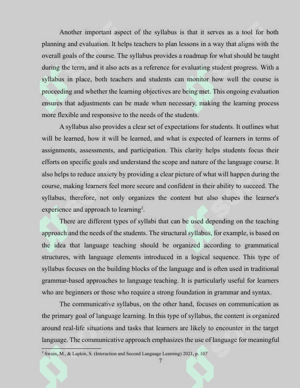 PRINCIPLES OF SYLLABUS ORGANIZATION IN FOREIGN LANGUAGE TEACHING 6