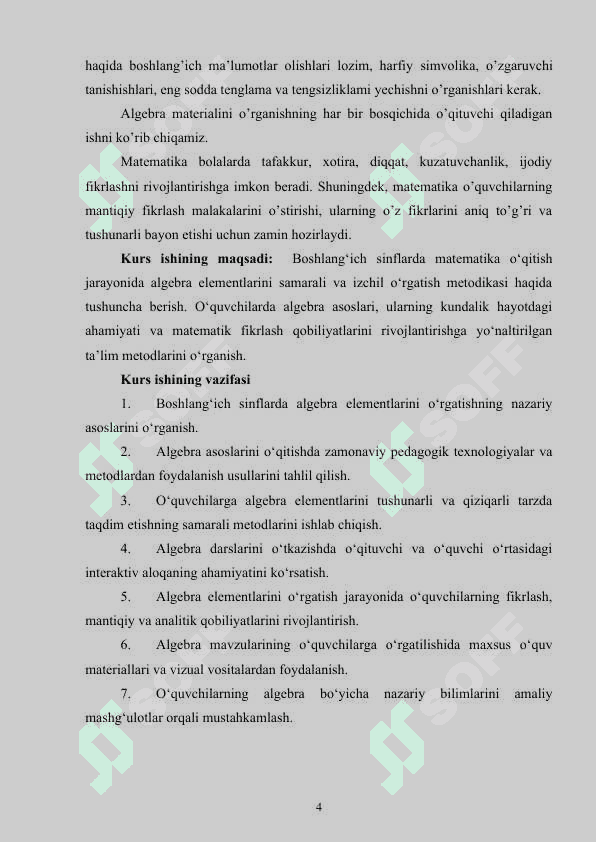 BOSHLANG’ICH SINFLARDA MATEMATIKA O’QITISHDA ALGEBRA  ELEMENTLARNI O’RGATISH METODIKASI 3