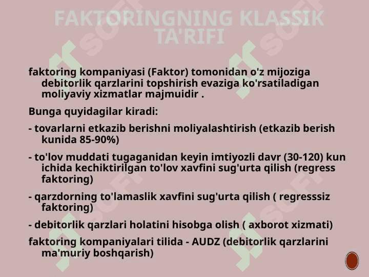 Tijorat banklarining faktoring operatsiyalari 6